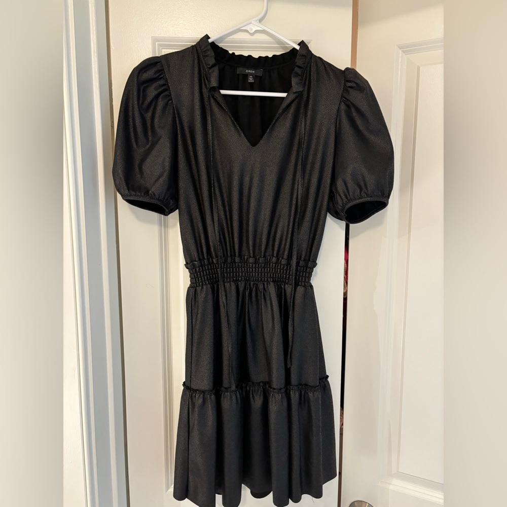 Drew vegan leather textured dress